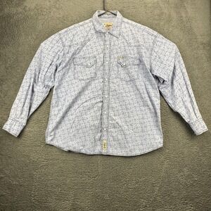 Rafter C Cowboy Collection Western Shirt Paisley Print Long Sleeve Mens‎ L